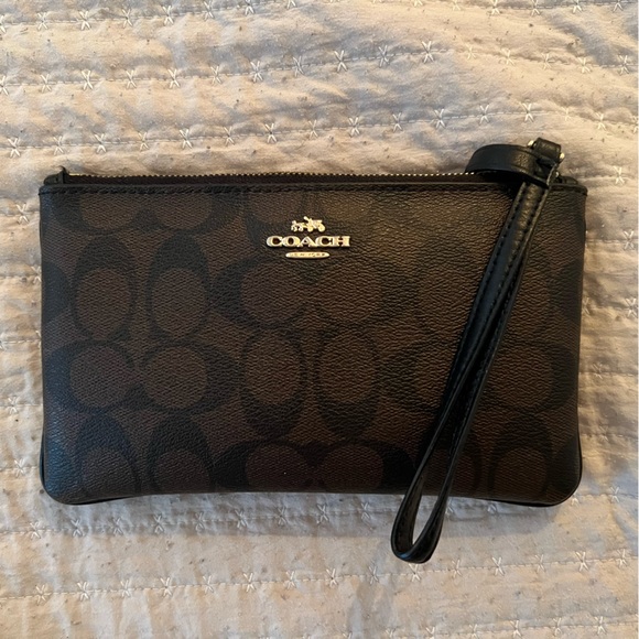 Coach Handbags - Coach wristlet wallet , brown and black , signature monogram